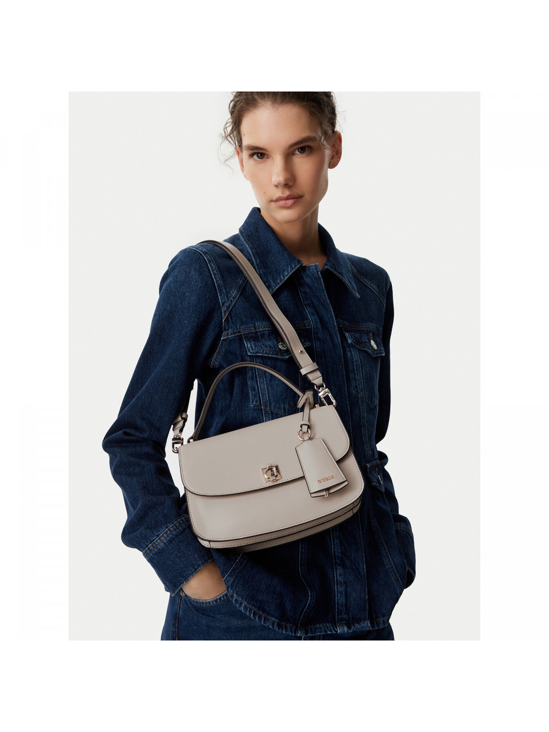Kabelka Guess HWVG97 34210 Světle béžová